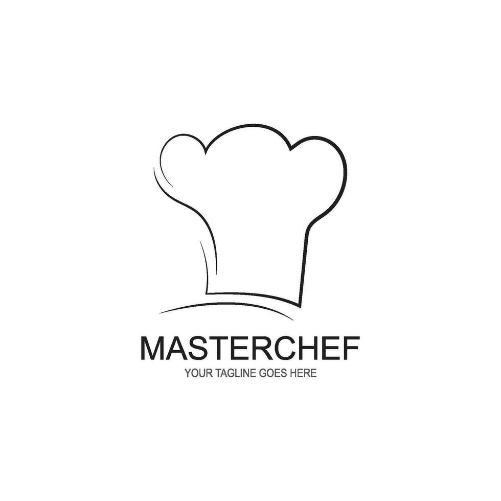 hat chef logo template vector