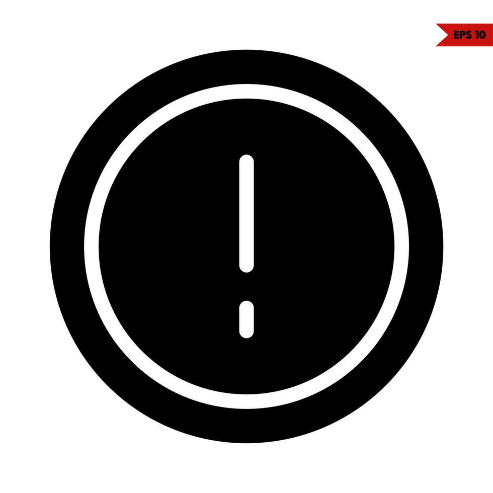 dangerous in button glyph icon vector