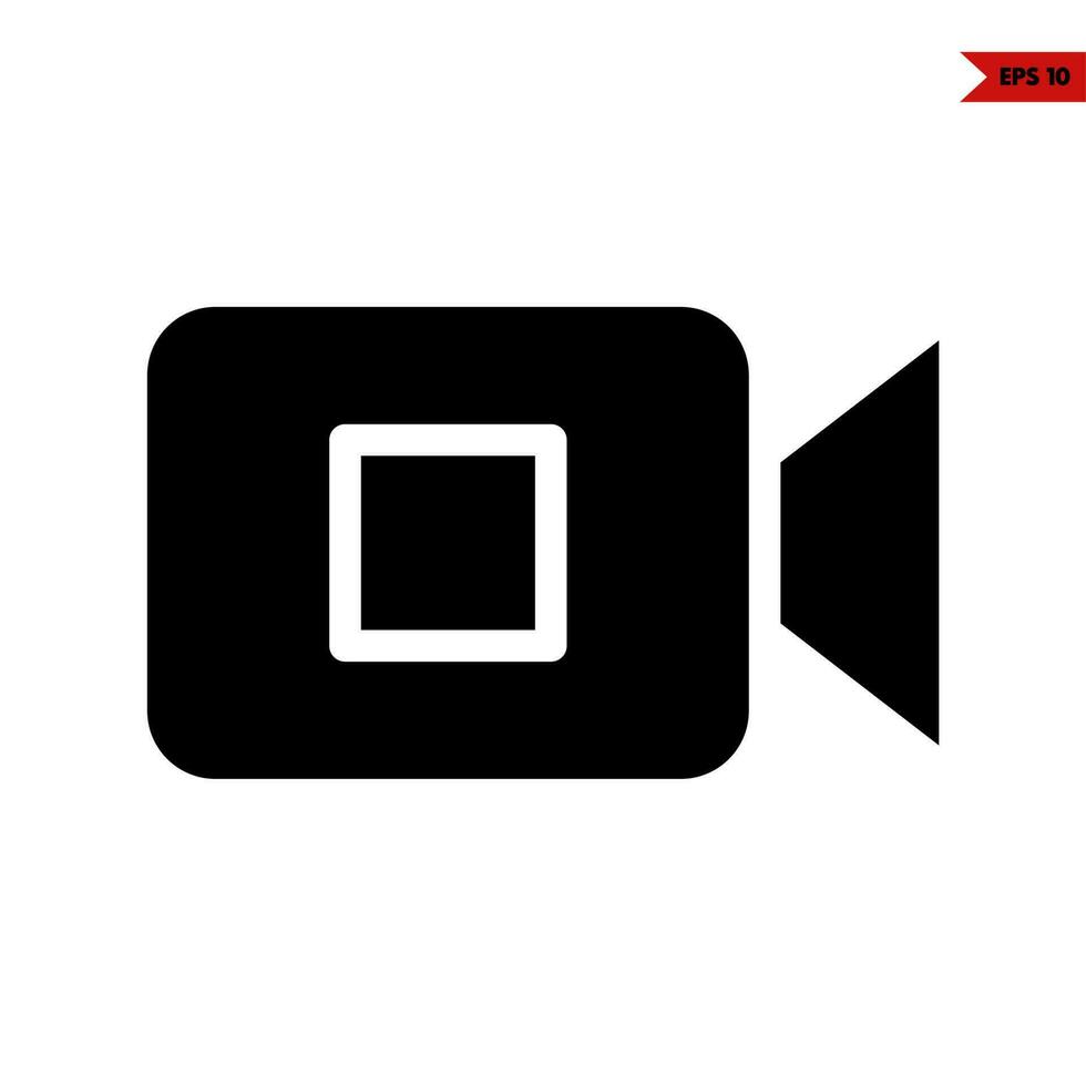 camera video glyph icon vector