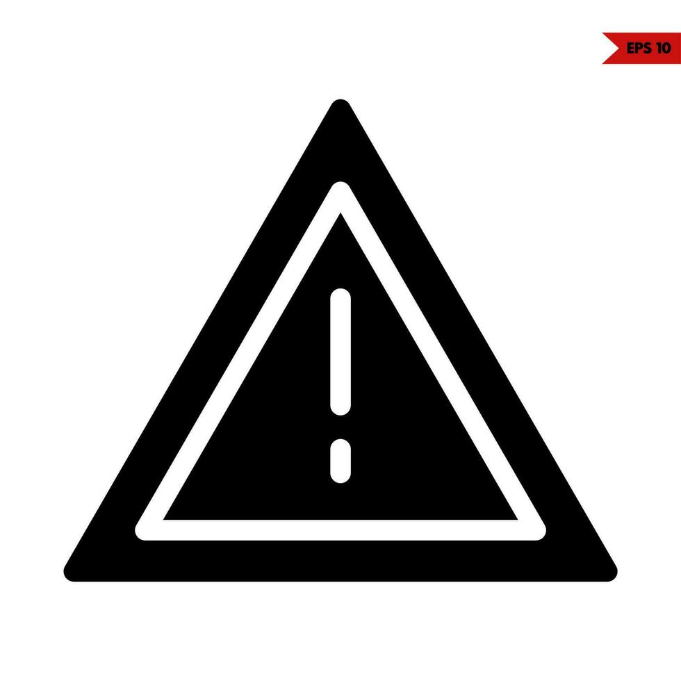 dangerous in triangle board glyph icon vector