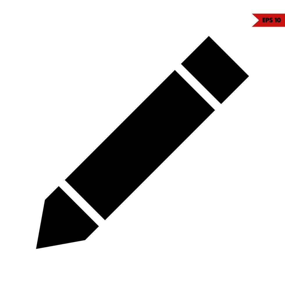 pen glyph icon vector