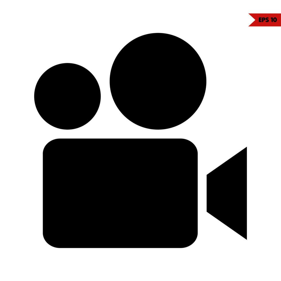 camera video glyph icon vector