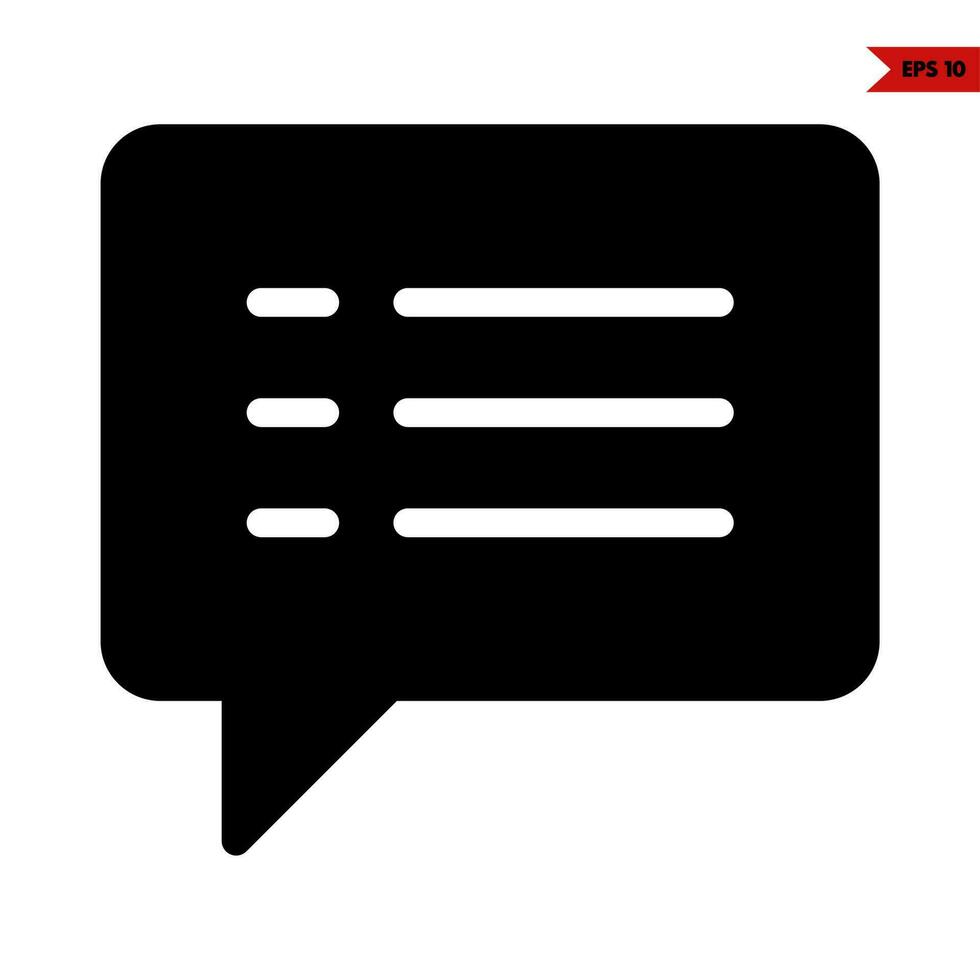 speech bubble communication glyph icon vector