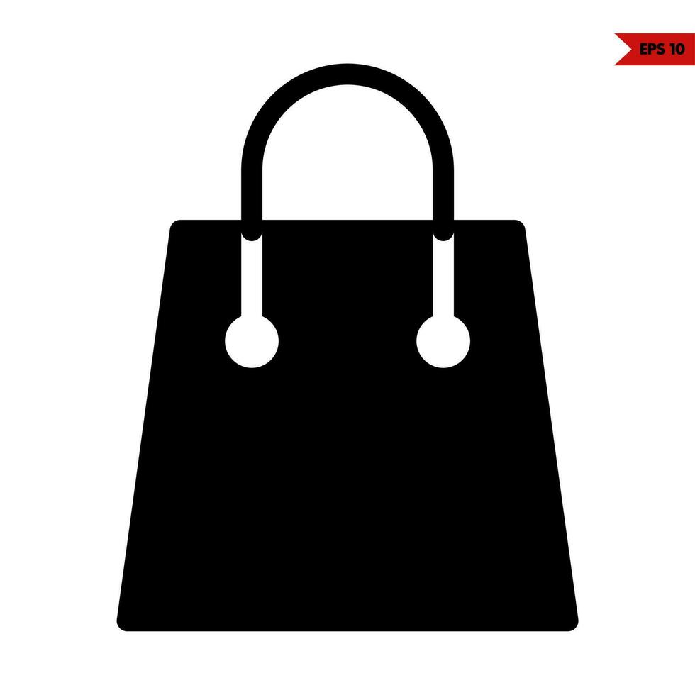 handbag glyph icon vector