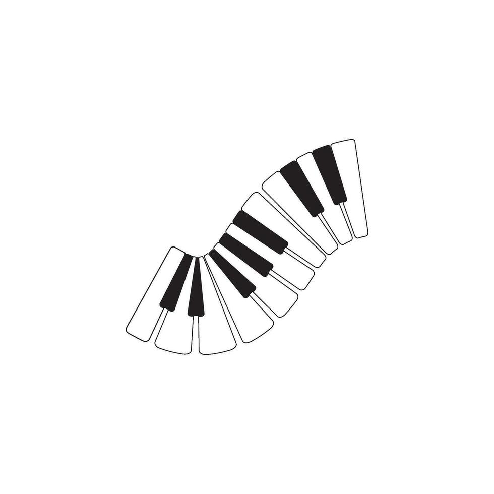 Piano Logo Design Template. vector