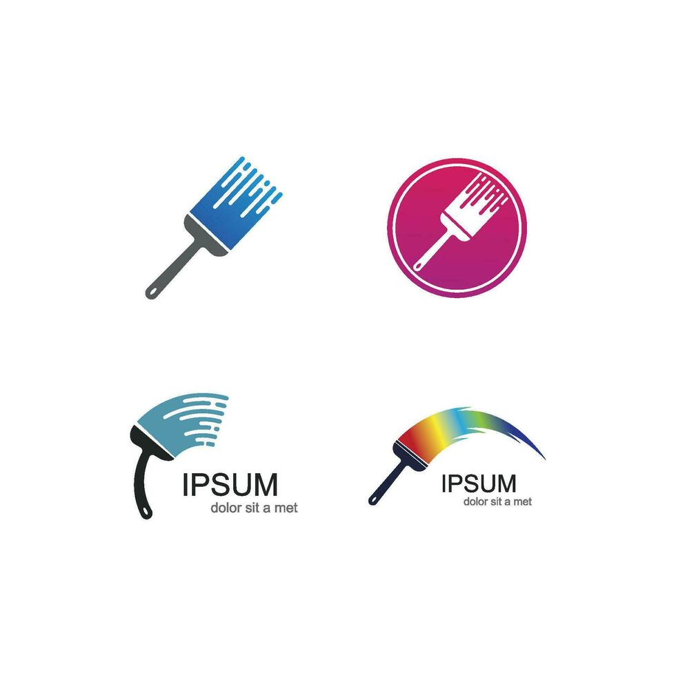 Paint brush icon vector