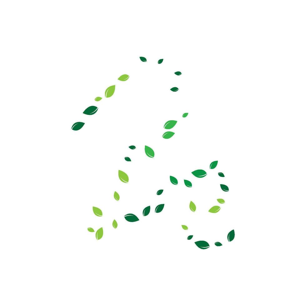 leaf ecology nature element vector icon