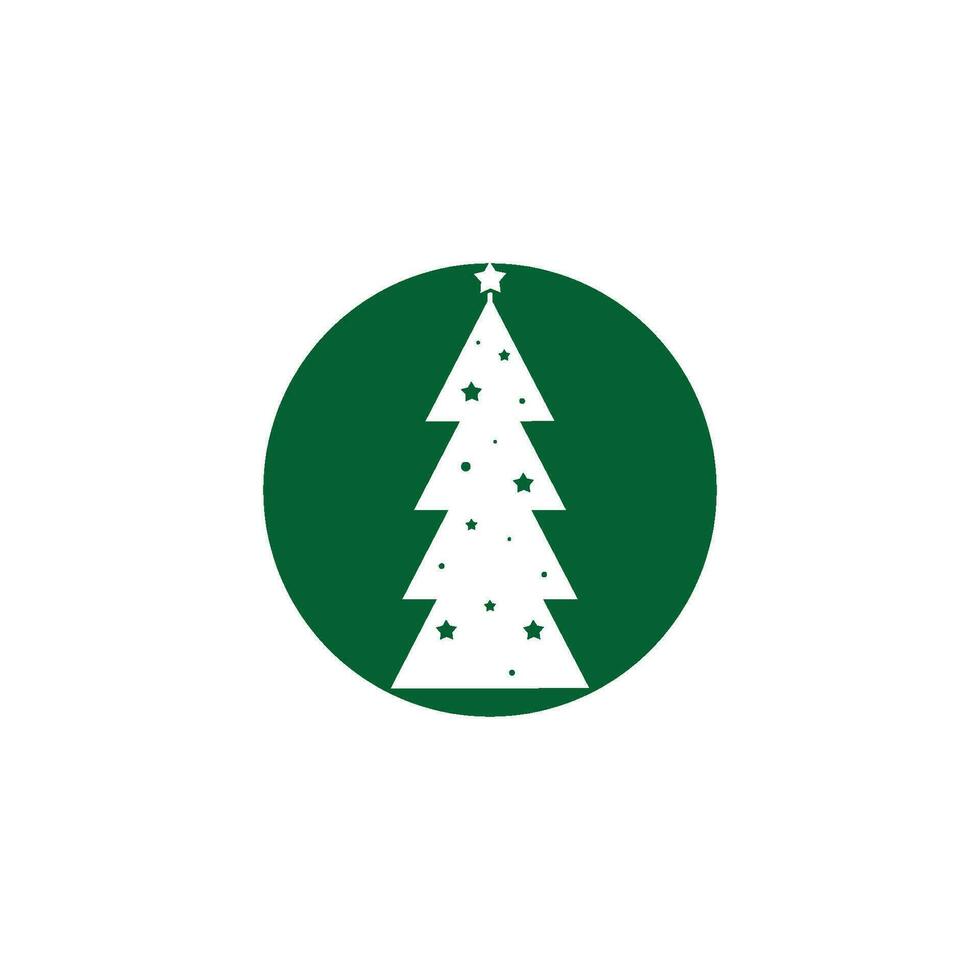 Christmas tree logo ilustration vector