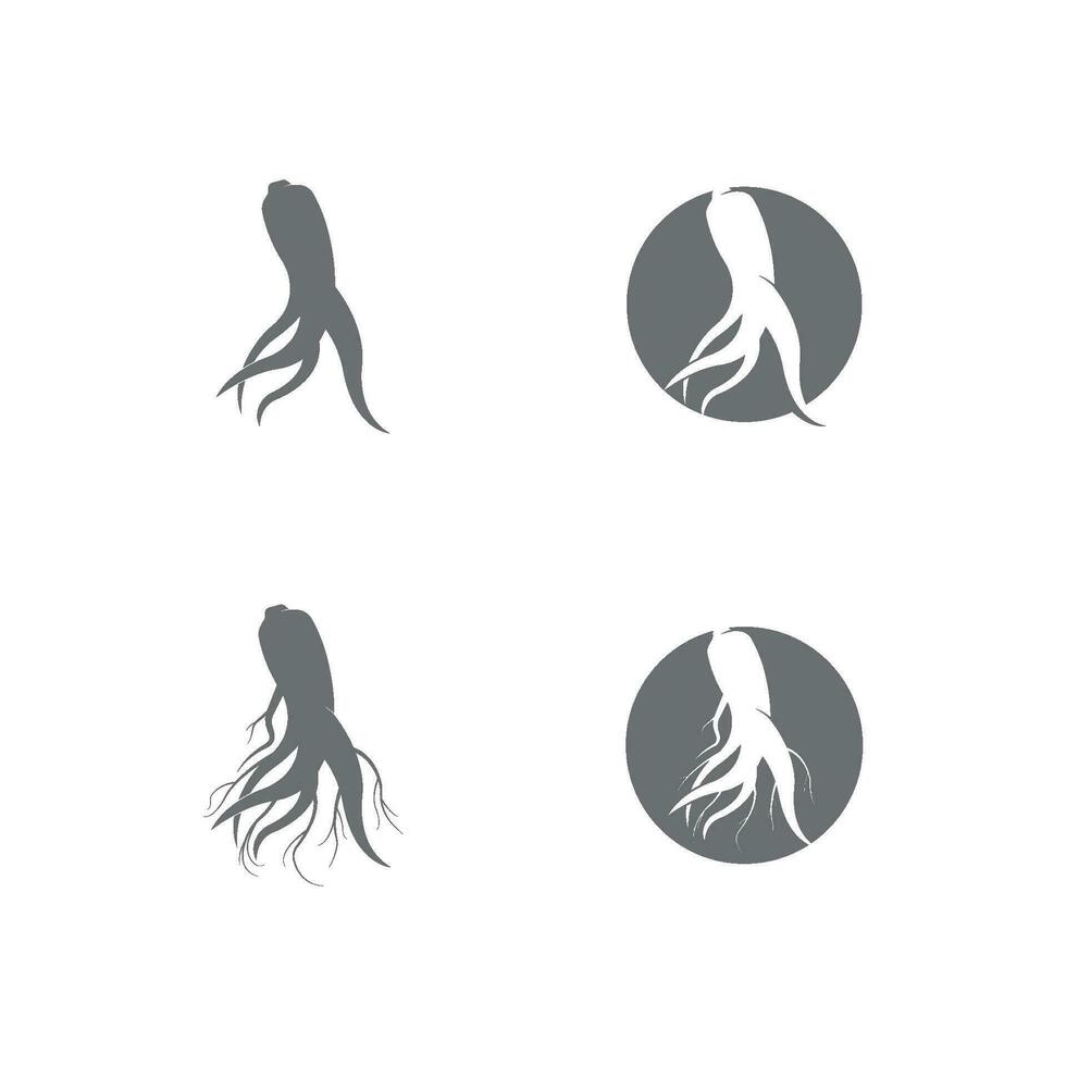 Ginseng vector icon illustration