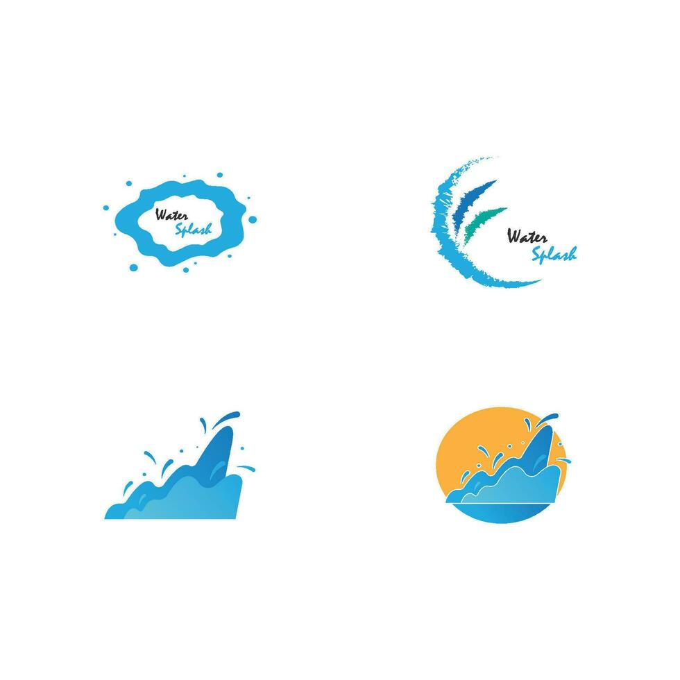 agua chapoteo logo vector