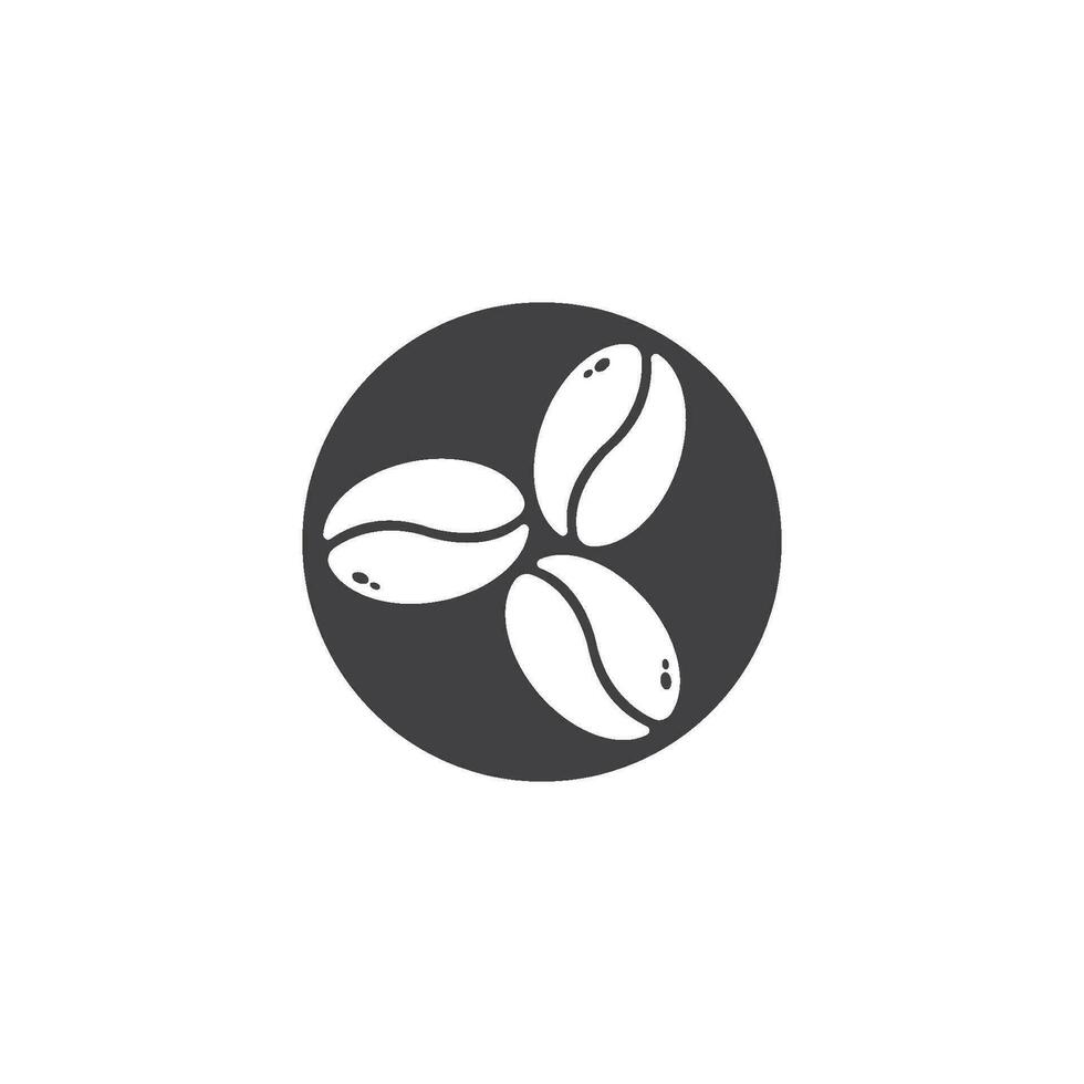 coffee beans template vector icon