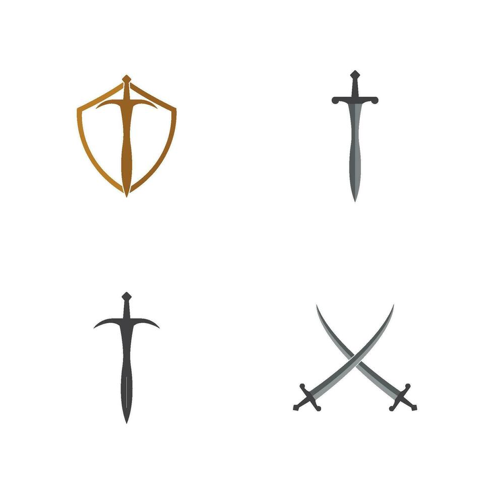 espada logo vector plano diseño