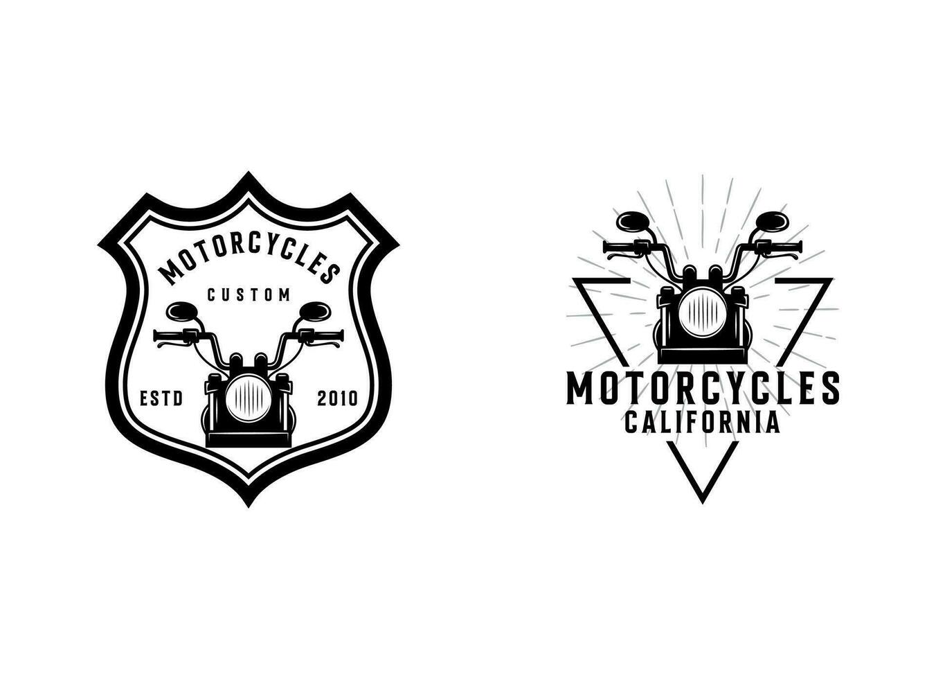 americano motocicleta club logo diseño vector aislado. Listo hecho logo modelo conjunto vector aislado