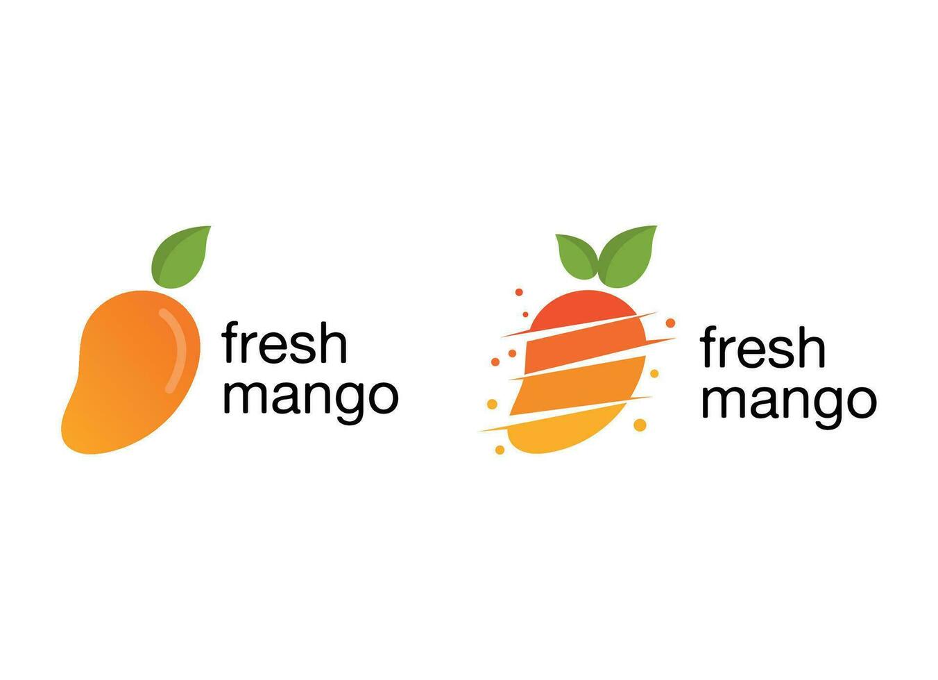 mango fruit vector illustration logo icon