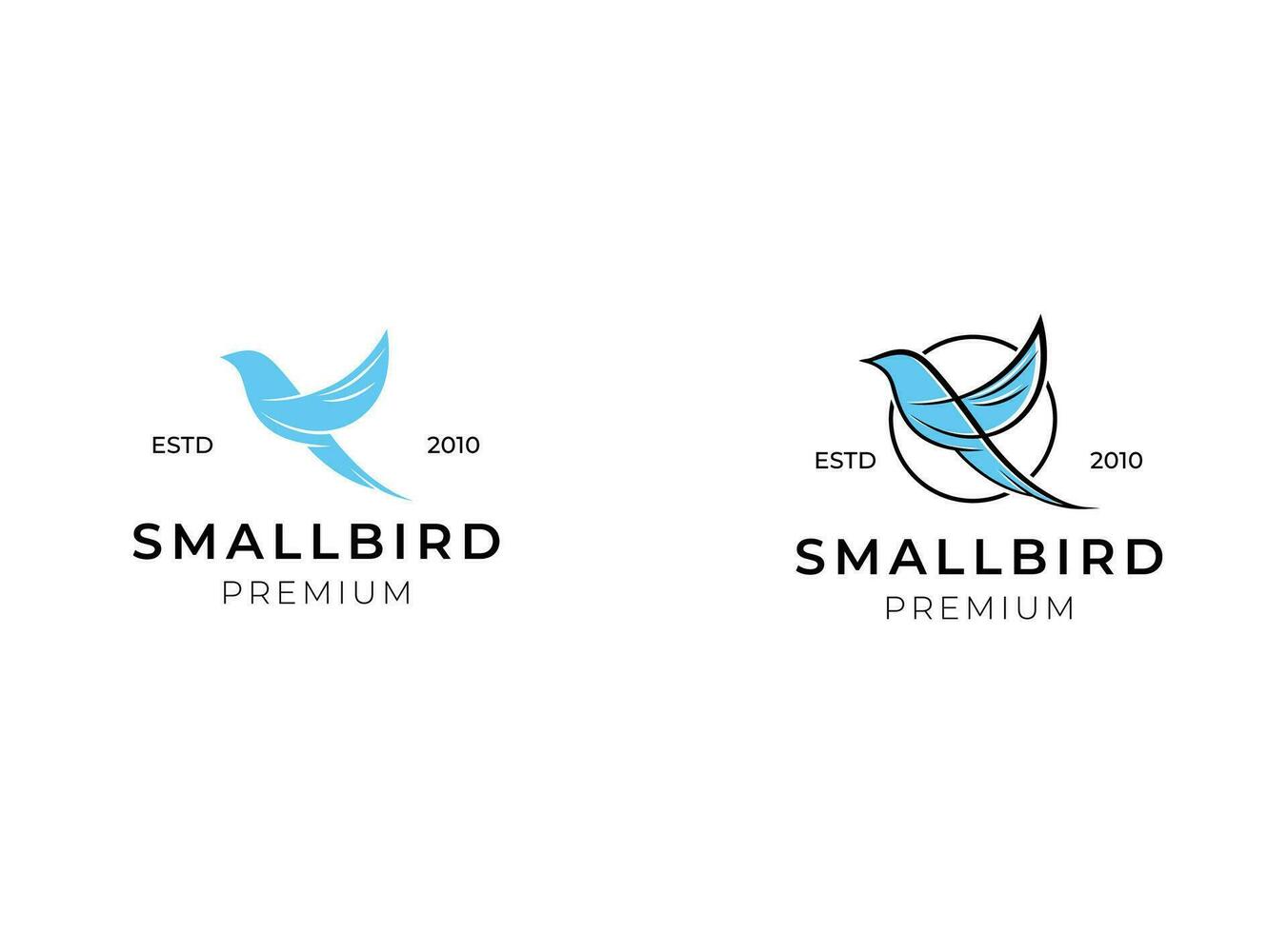 Little flying bird logo design template. vector