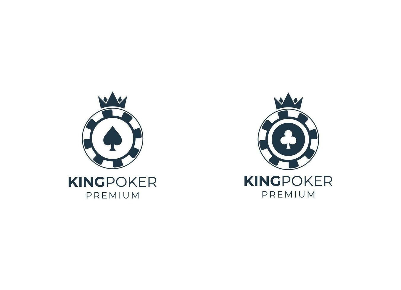 Poker club emblem logo design template vector