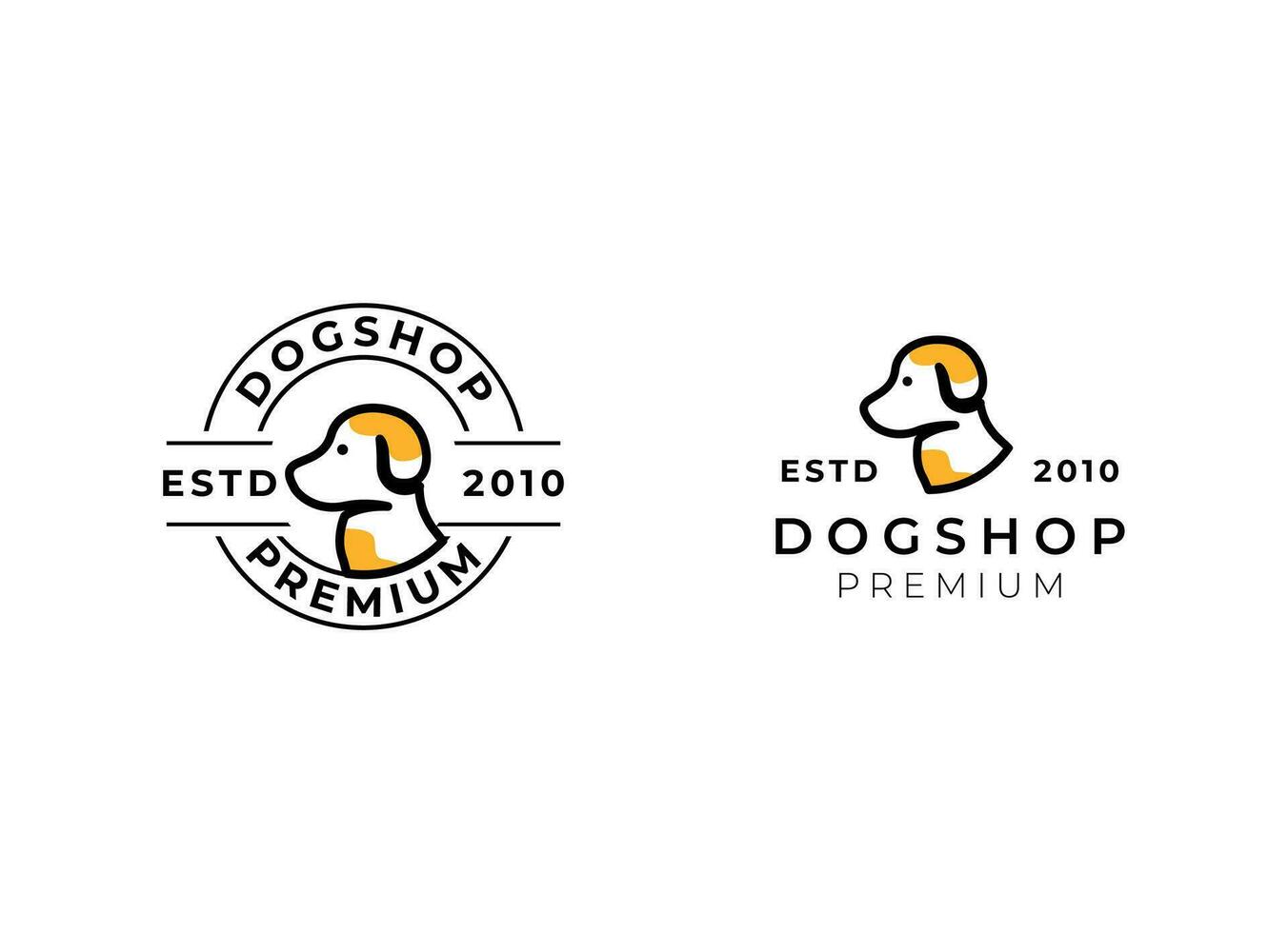 Dog care and pet shop logo design. Dog logo design template. vector