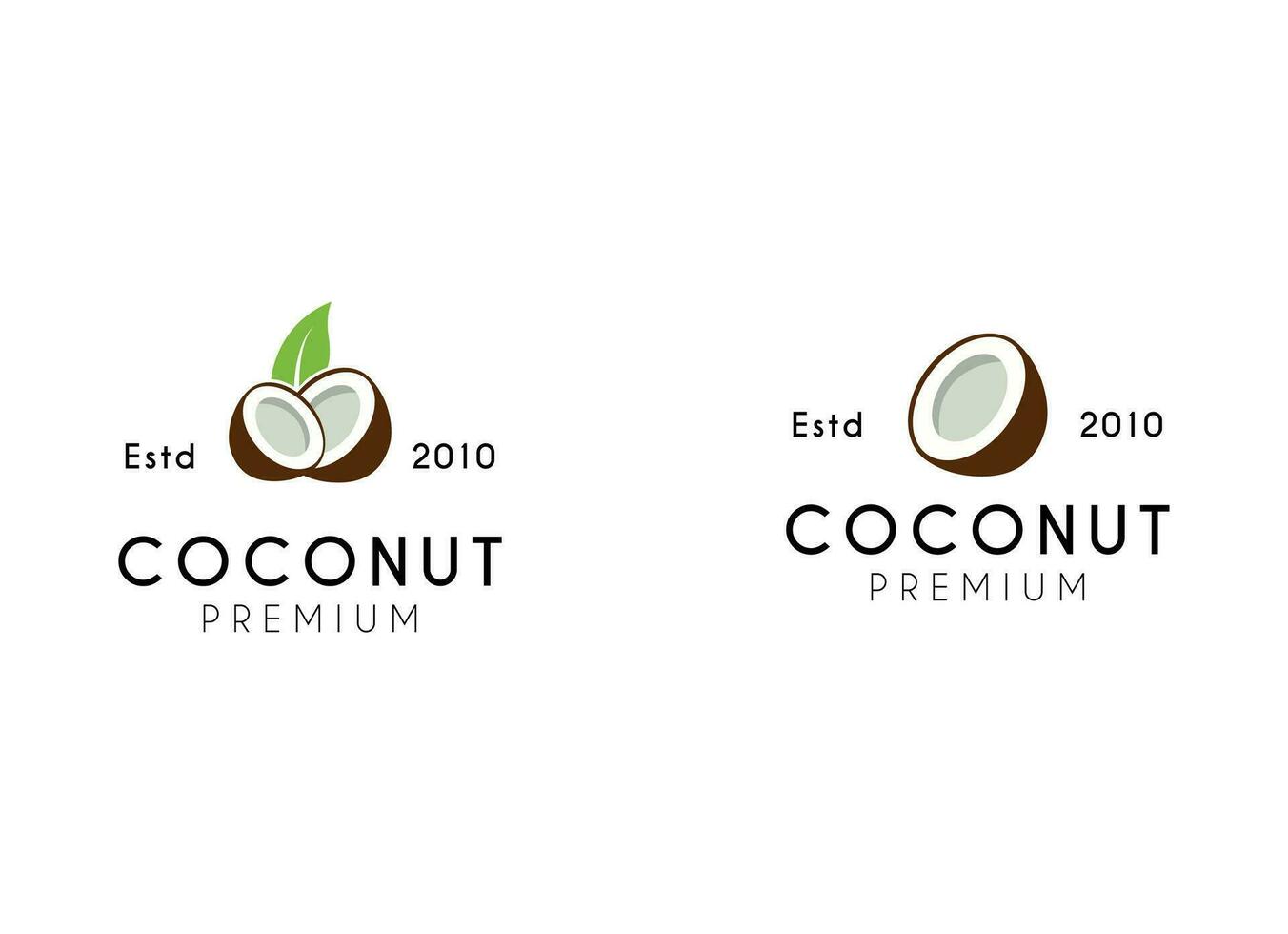 Creative modern coconut logo design template. Coconut Label Logo Design vector