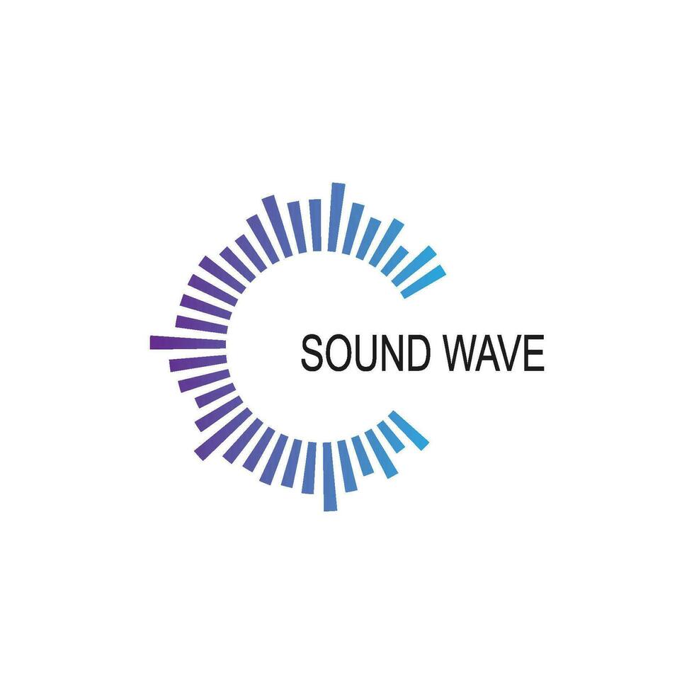 sound wave ilustration logo vector