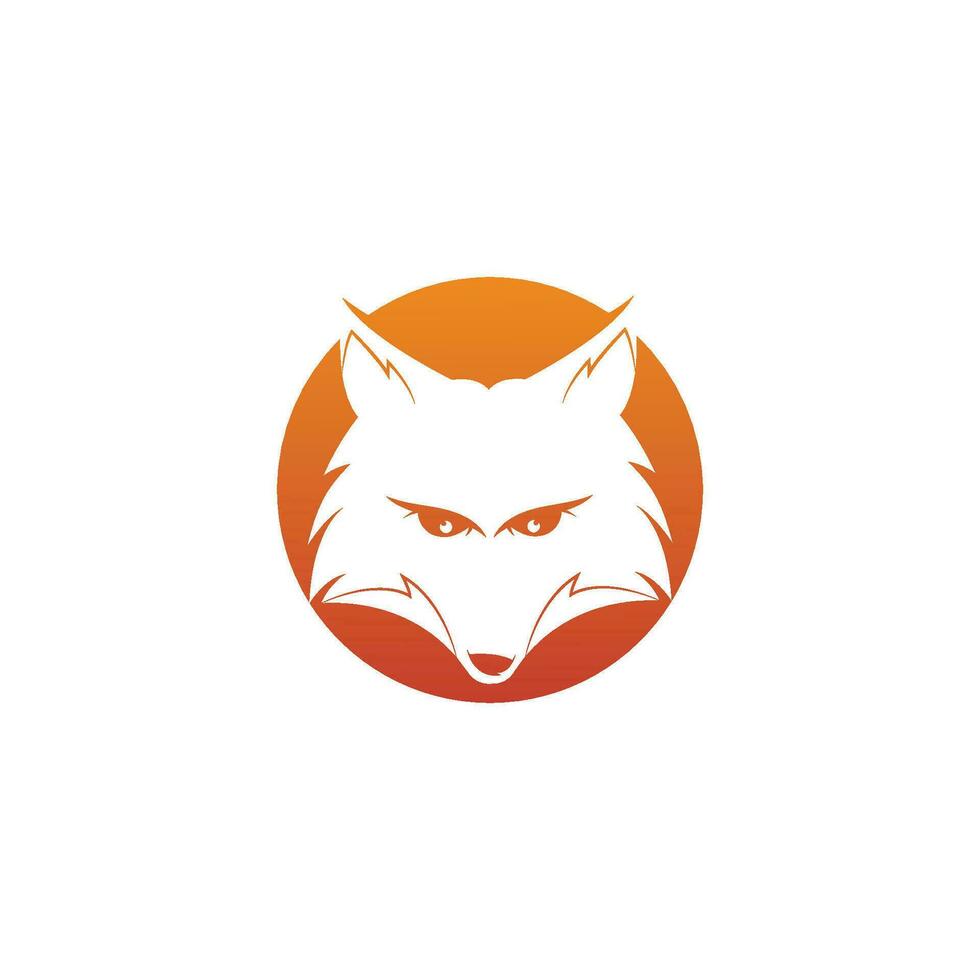 Creative circle fox logo vector