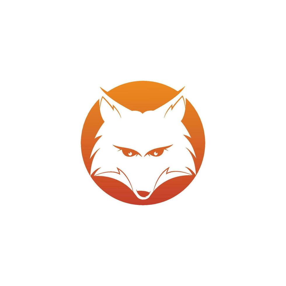 Creative circle fox logo vector