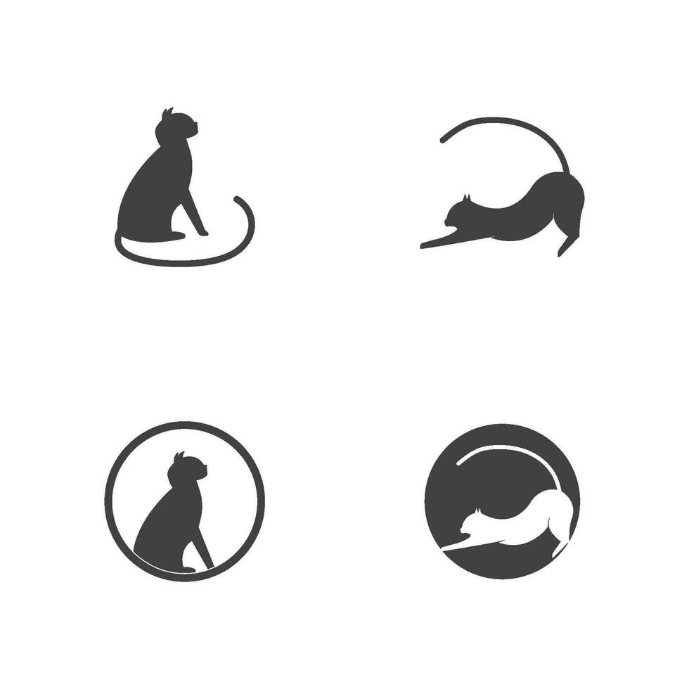 Cat icon logo vector template