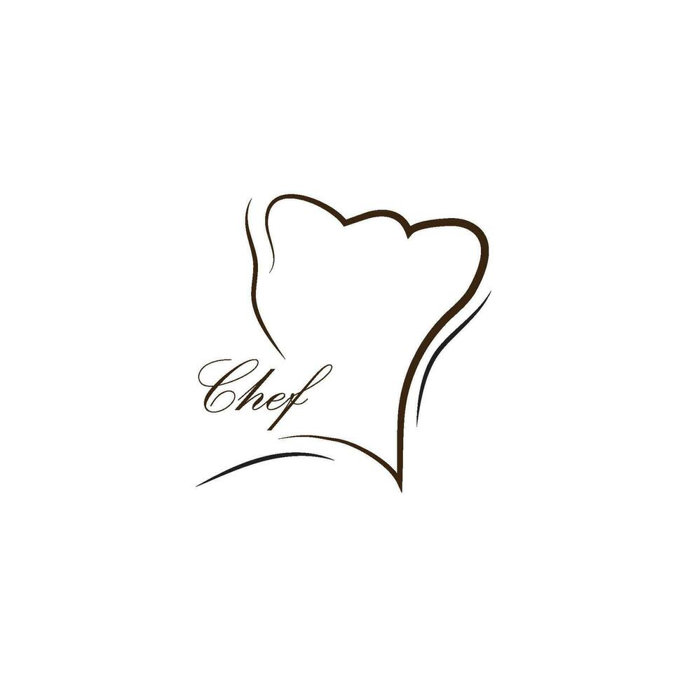 hat chef logo template vector