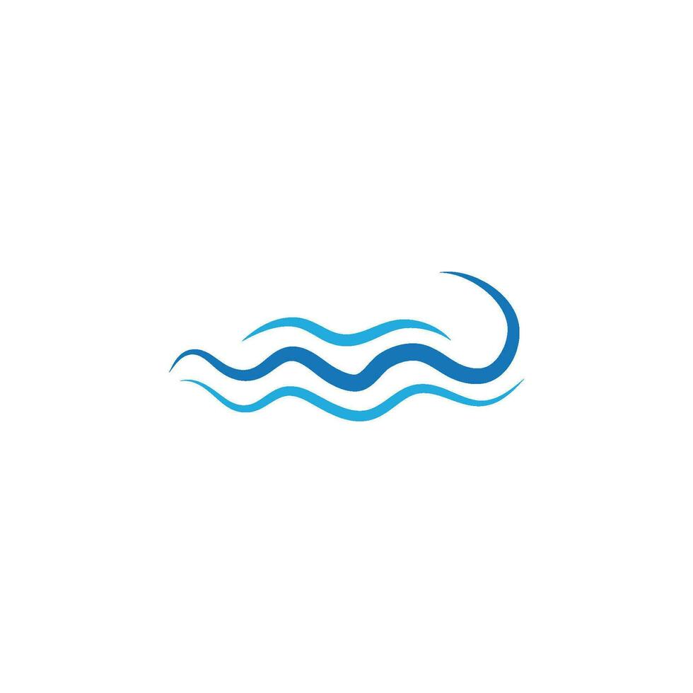 Water Wave symbol and icon Logo vector