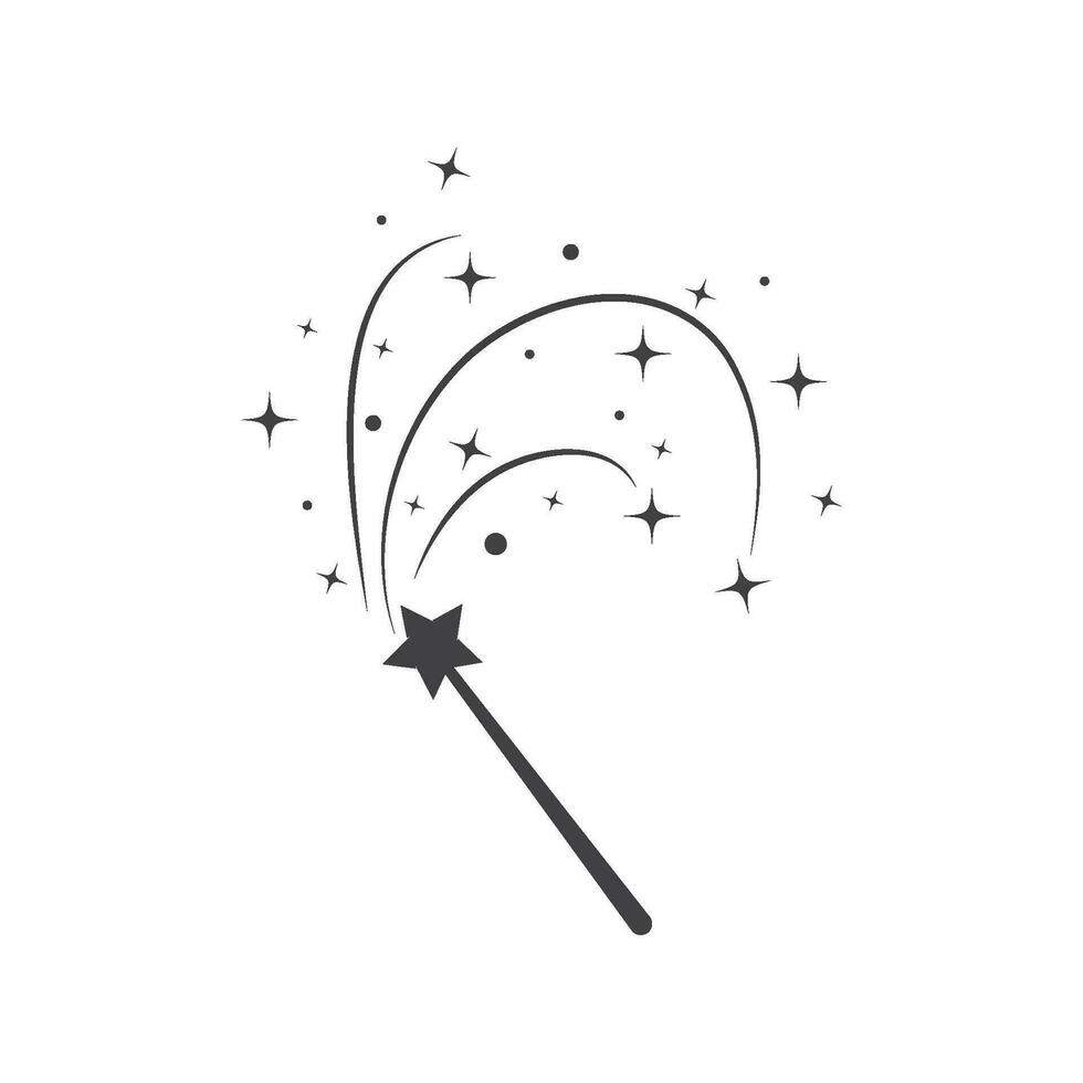 magician stick wizard icon vector