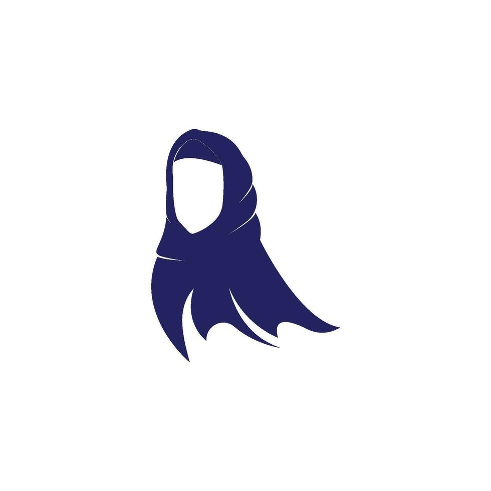muslimah hijab logo modelo vector
