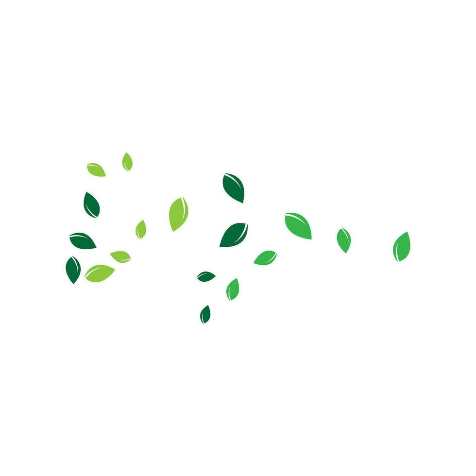 leaf ecology nature element vector icon