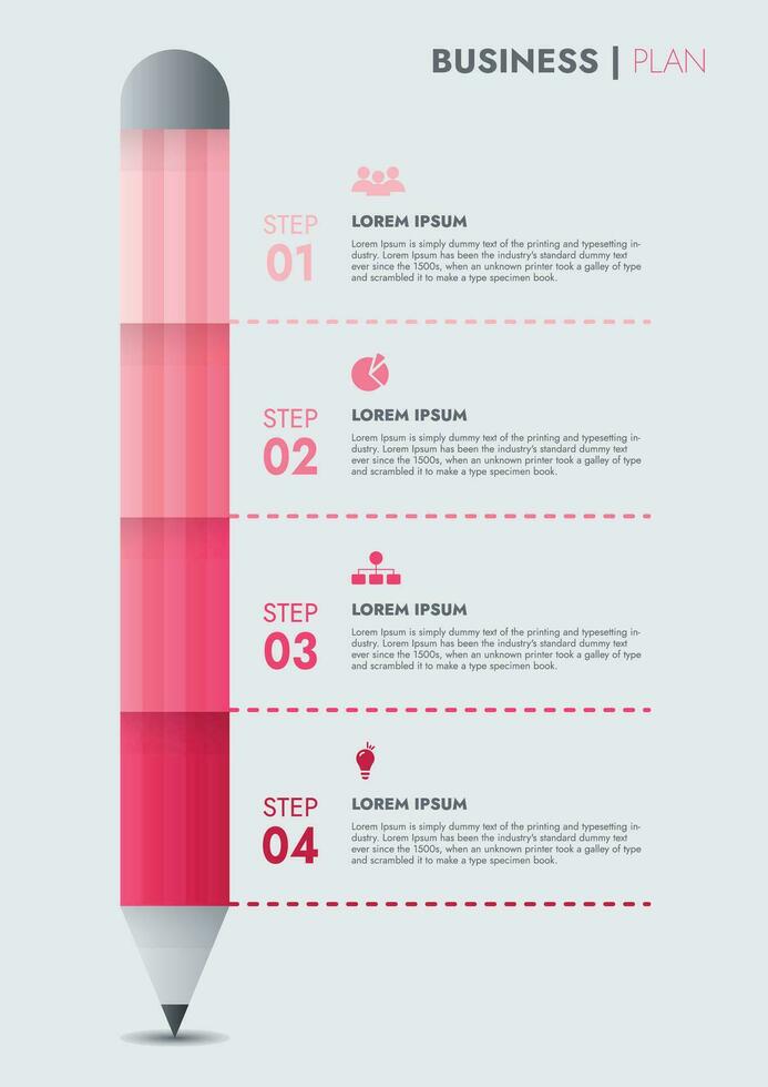 Infographic template for presentations and features data visualization includes a process chart with diagrams, steps, options. The concept for marketing through illustrations for drive to success. vector