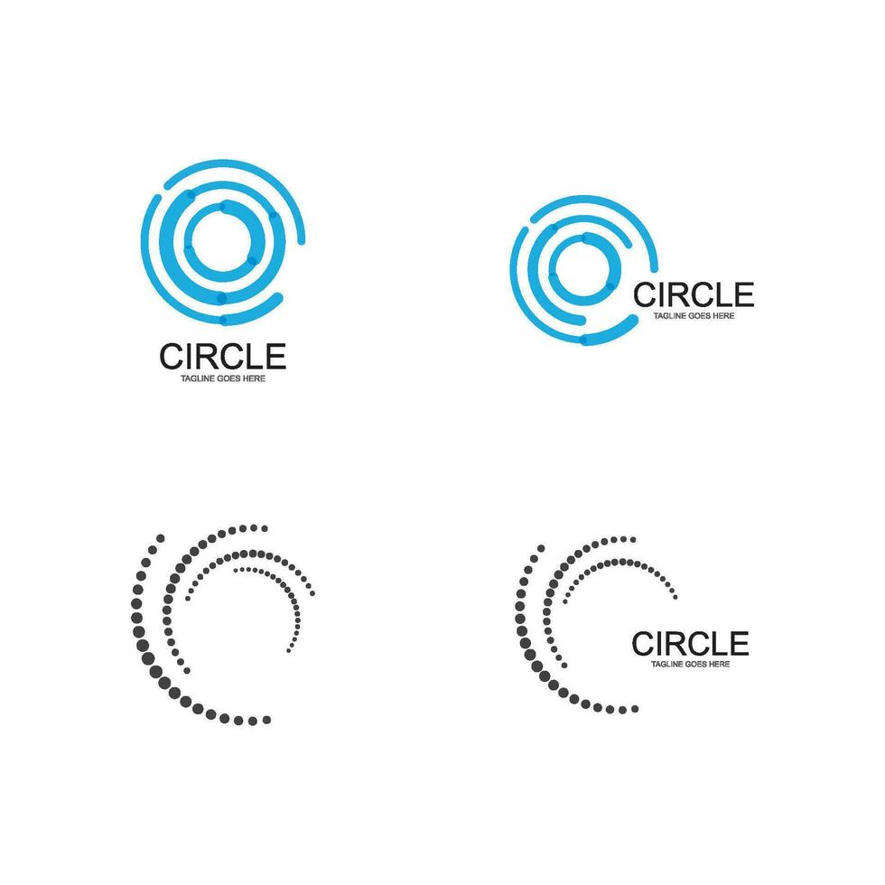 circulo logo modelo vector