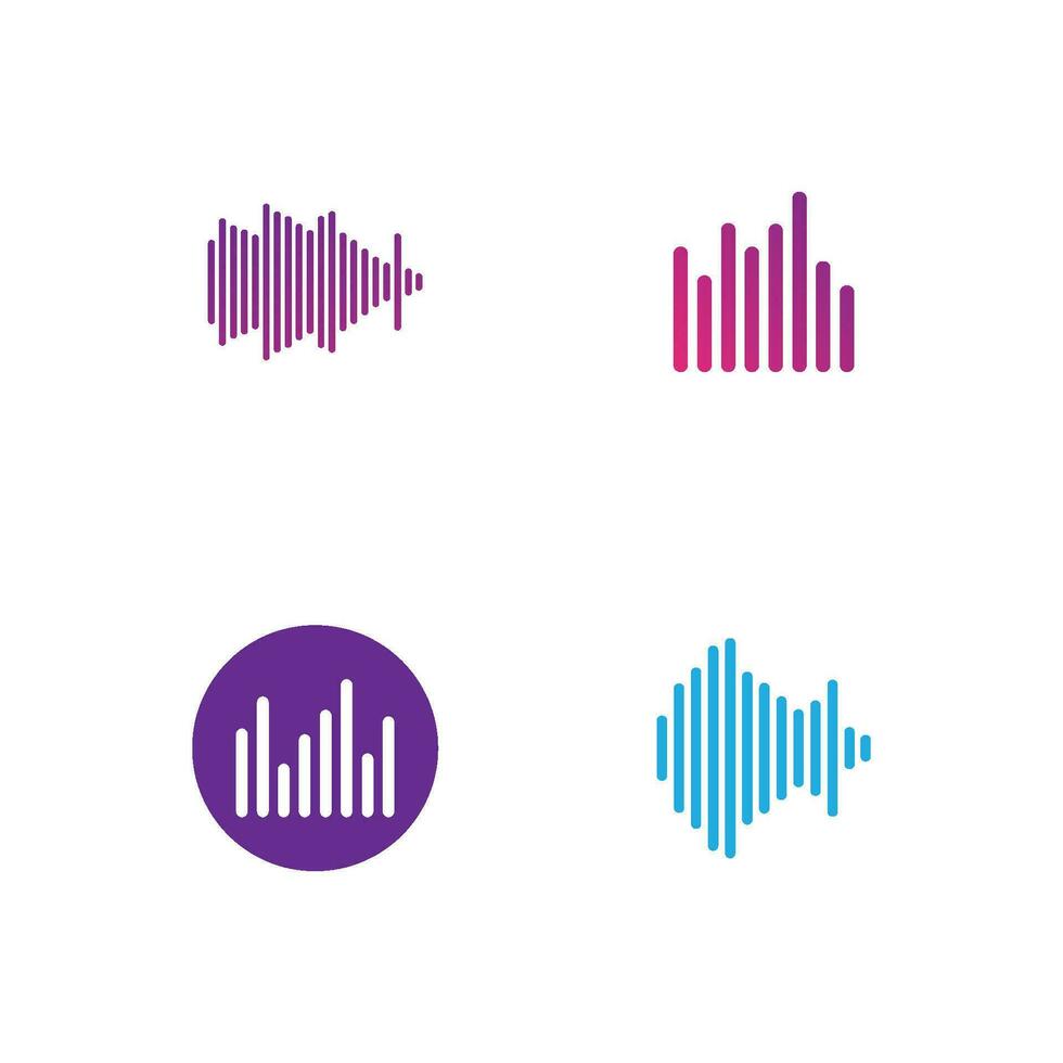 sound wave ilustration logo vector