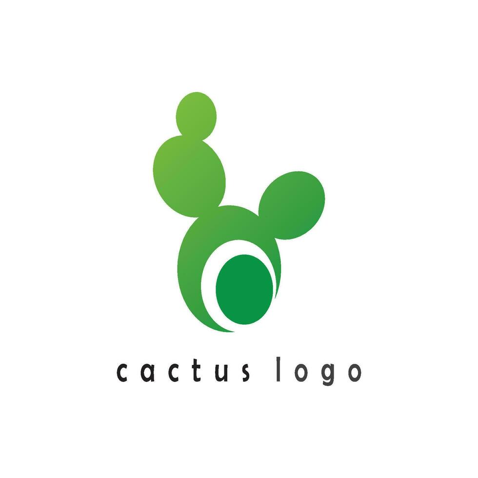 cactus icono logo modelo vector