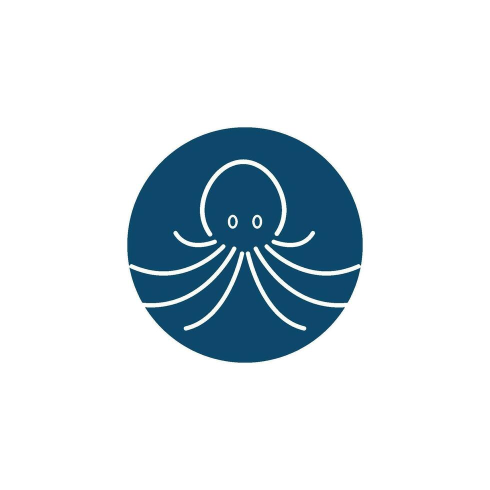 Octopus logo ilustration vector