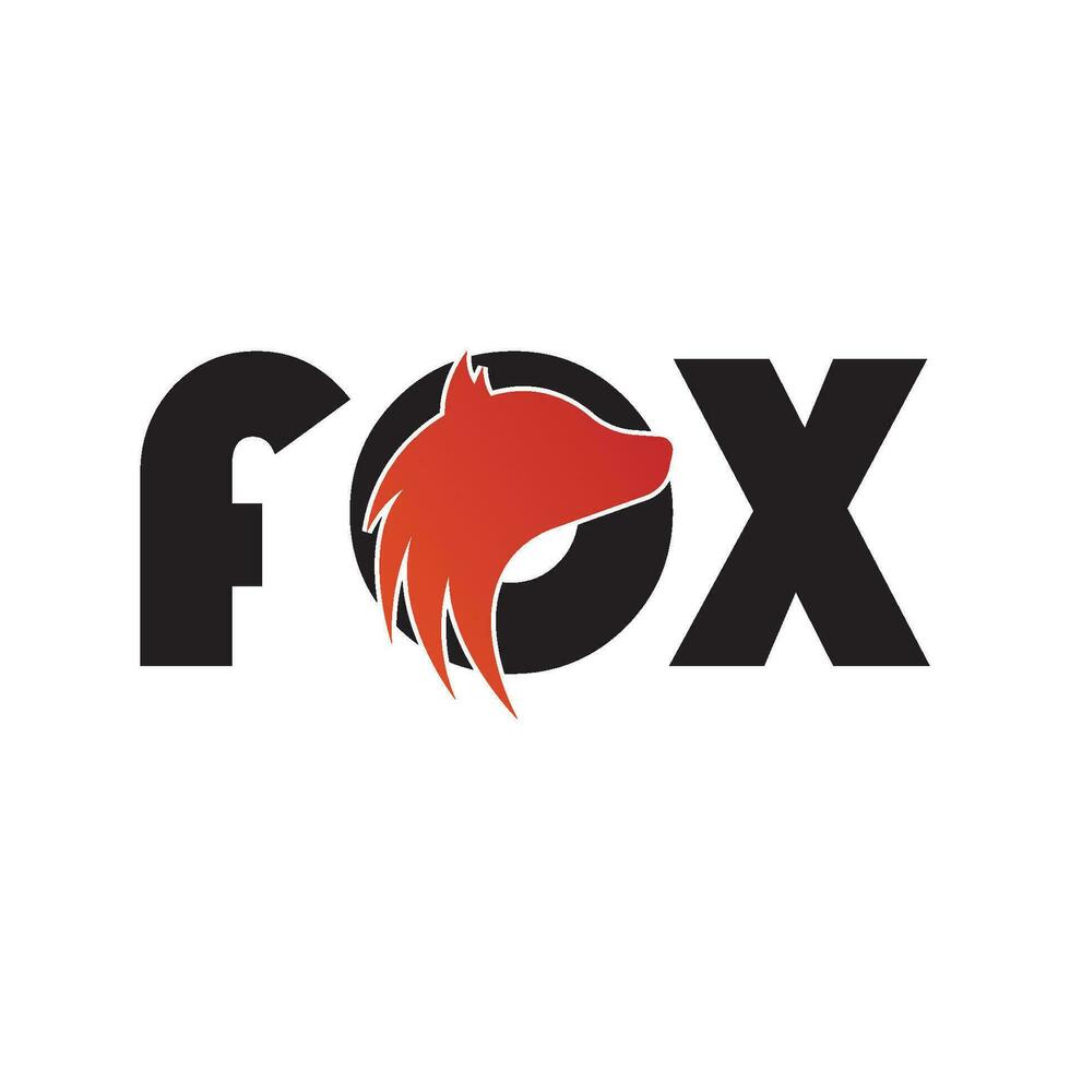 Creative circle fox logo vector