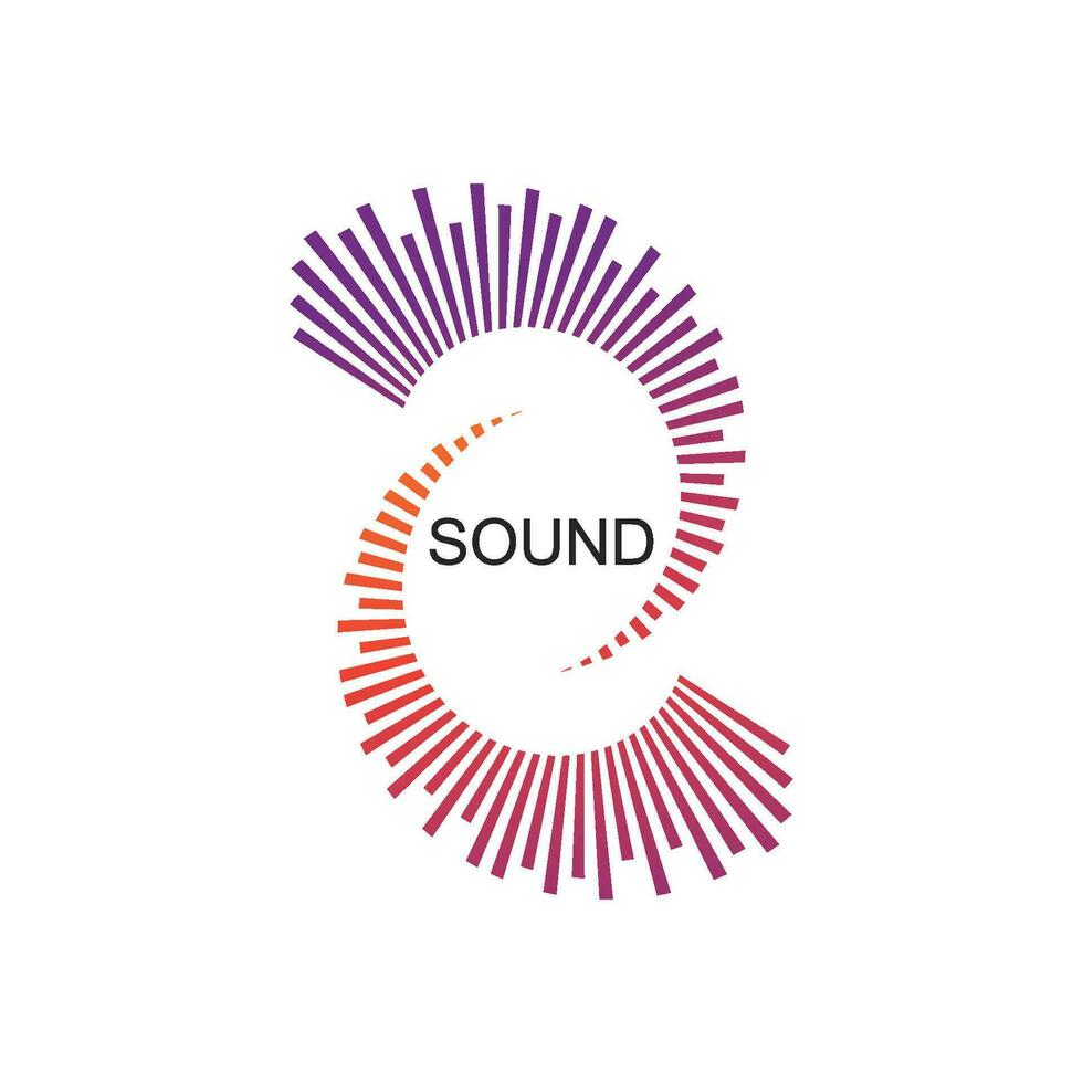 sound wave ilustration logo vector