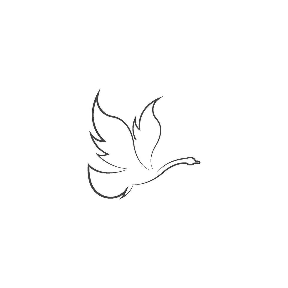 Swan logo Template vector