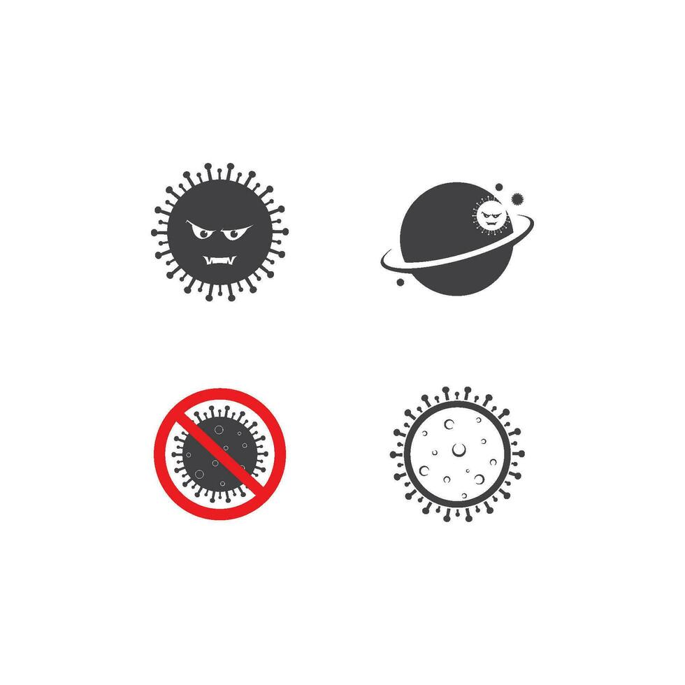 vector de icono de virus corona
