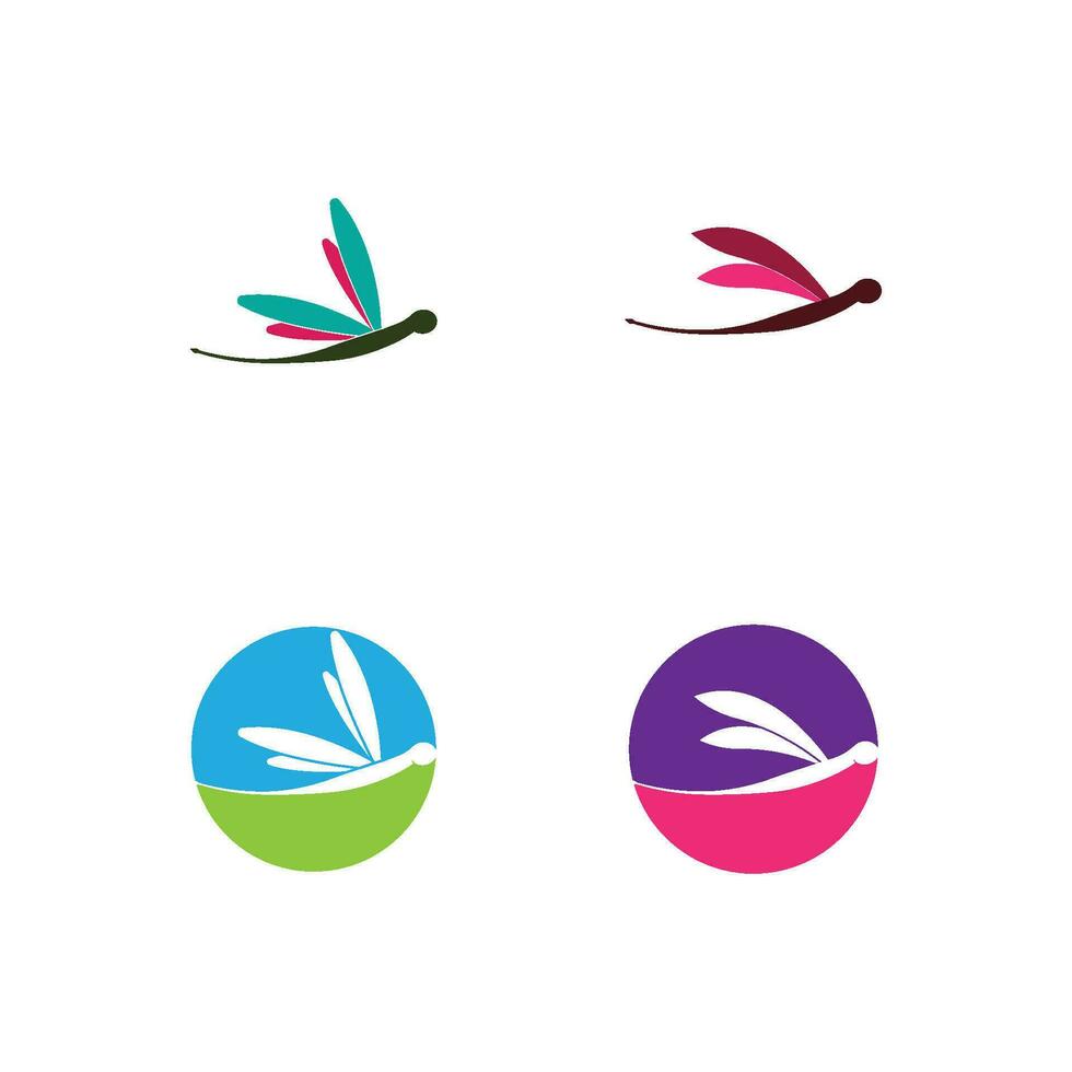 dragonfly logo icon vector template