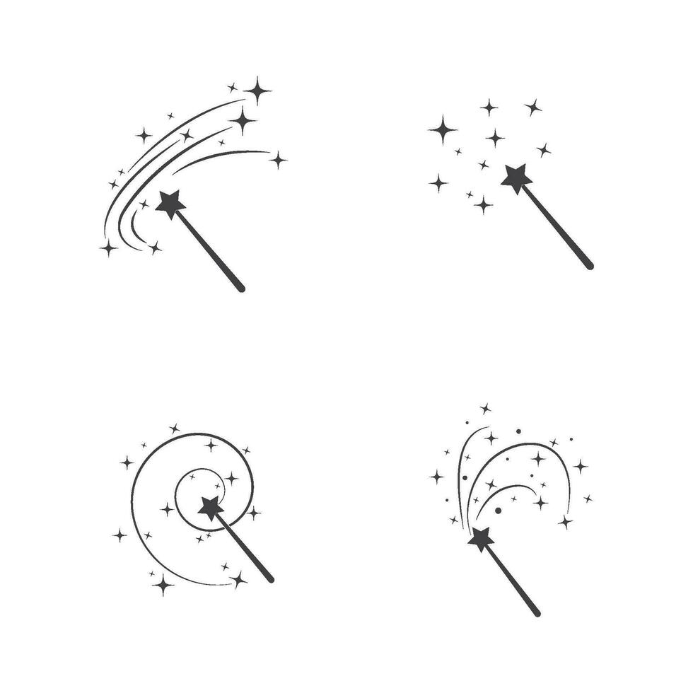 magician stick wizard icon vector