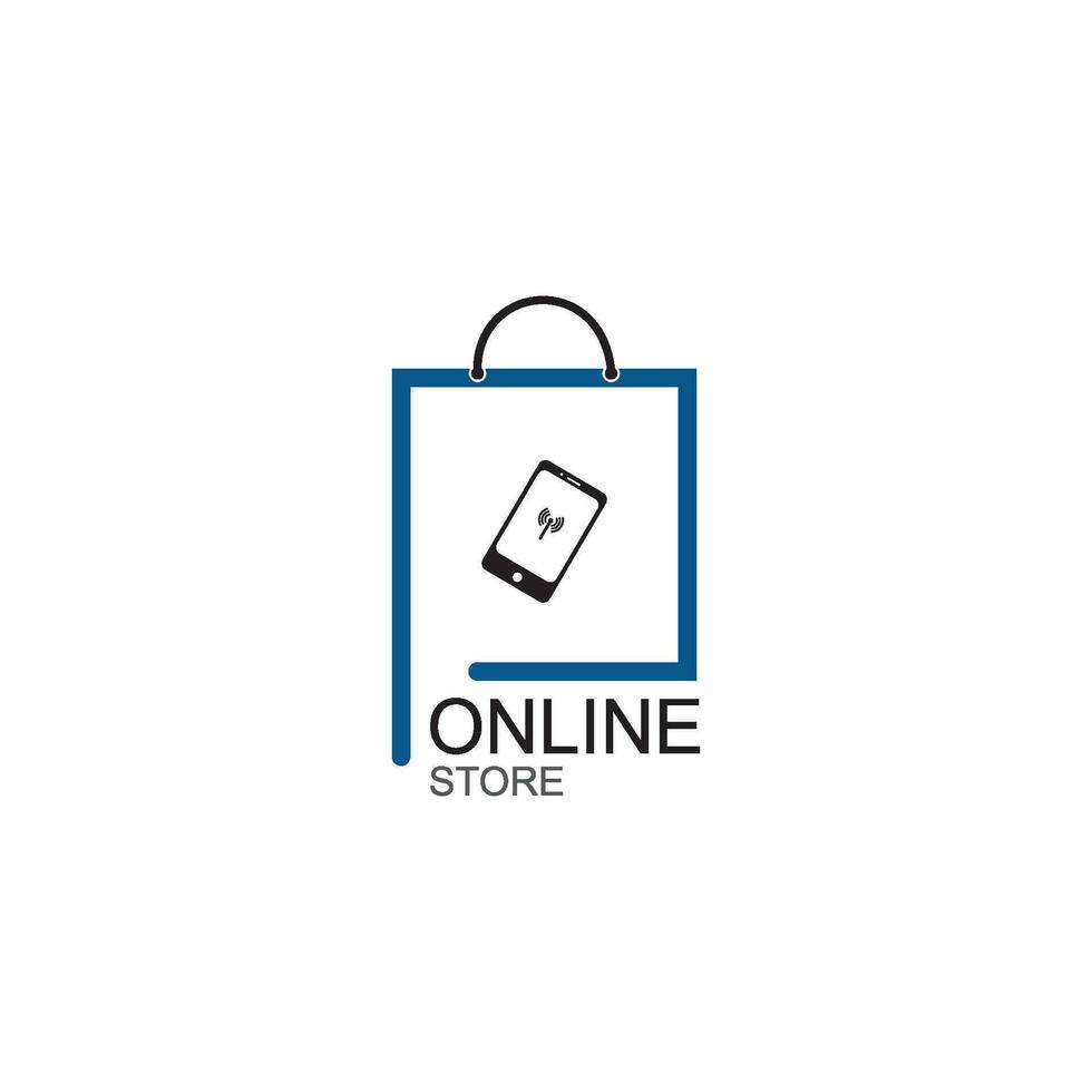Online shop, online store logo vector