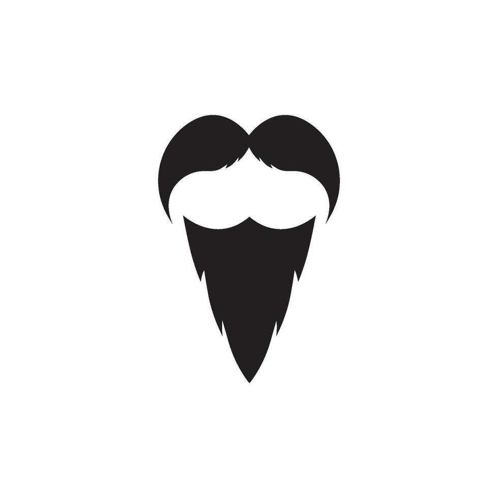 icono de bigote vector