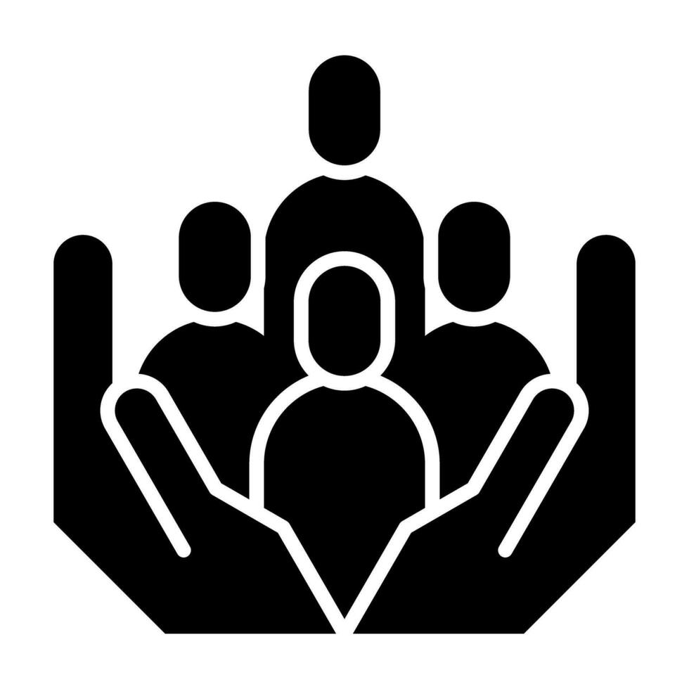 personas grupo negro icono botón logo comunidad diseño vector