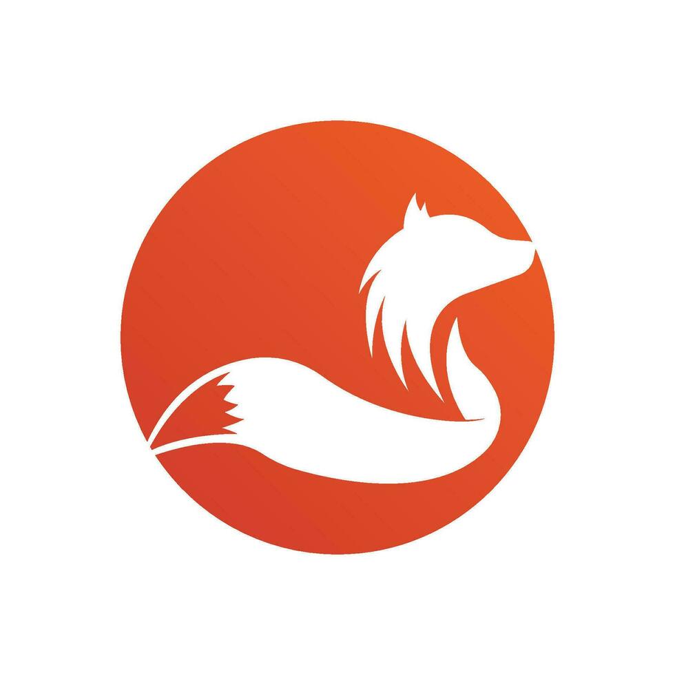 Creative circle fox logo vector