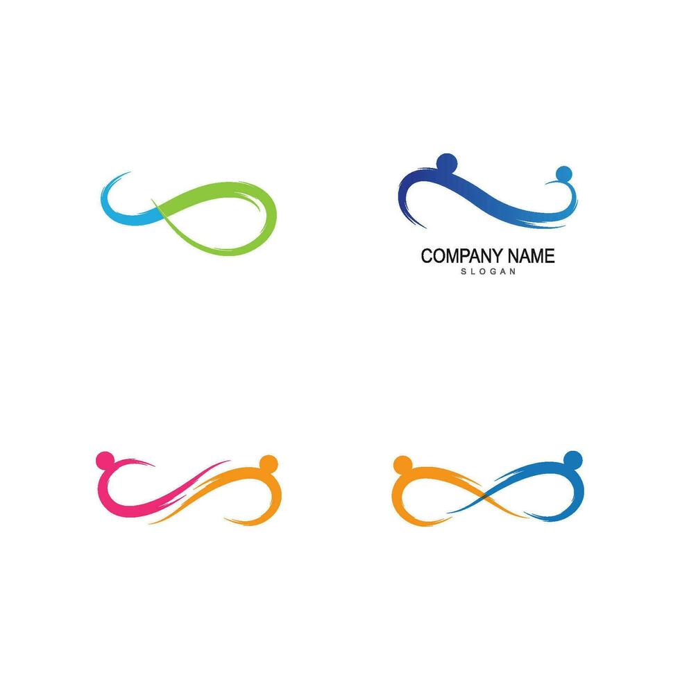 Infinity logo template vector