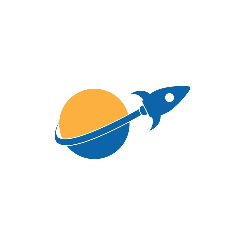 rocket logo icon vector