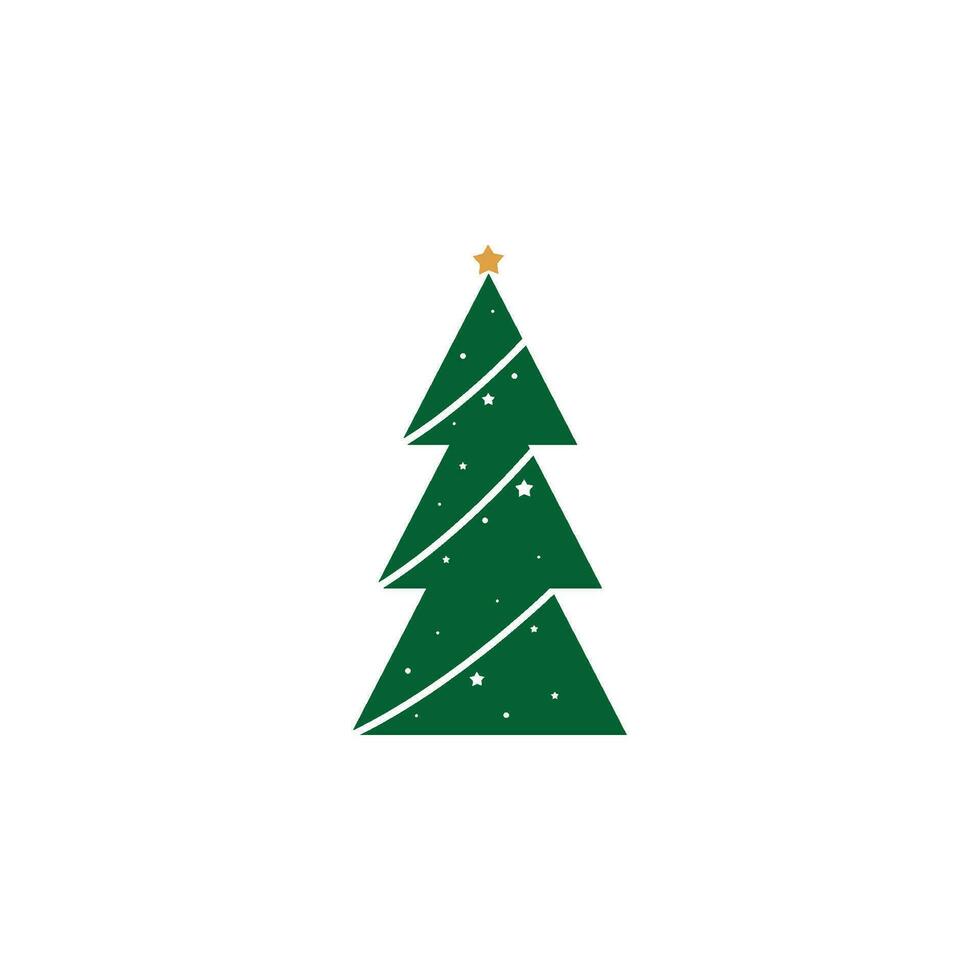 Navidad árbol logo ilustracion vector