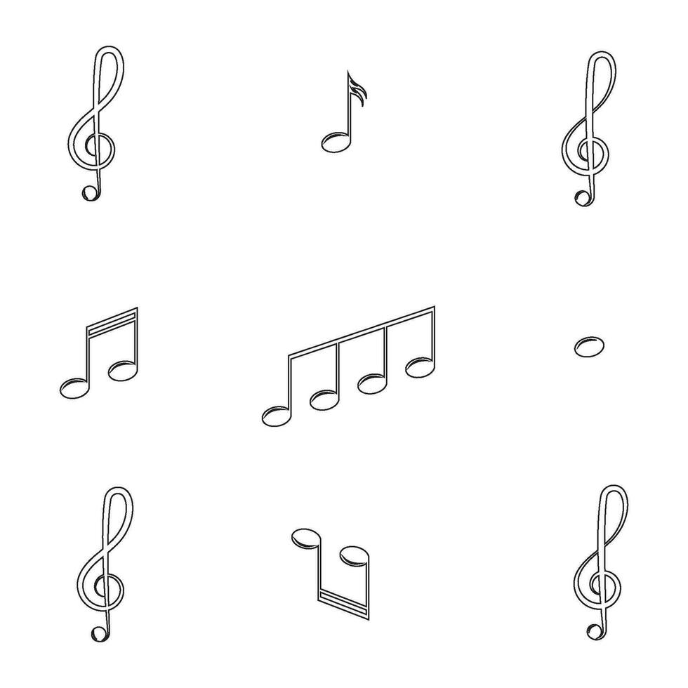 vector de icono de nota musical